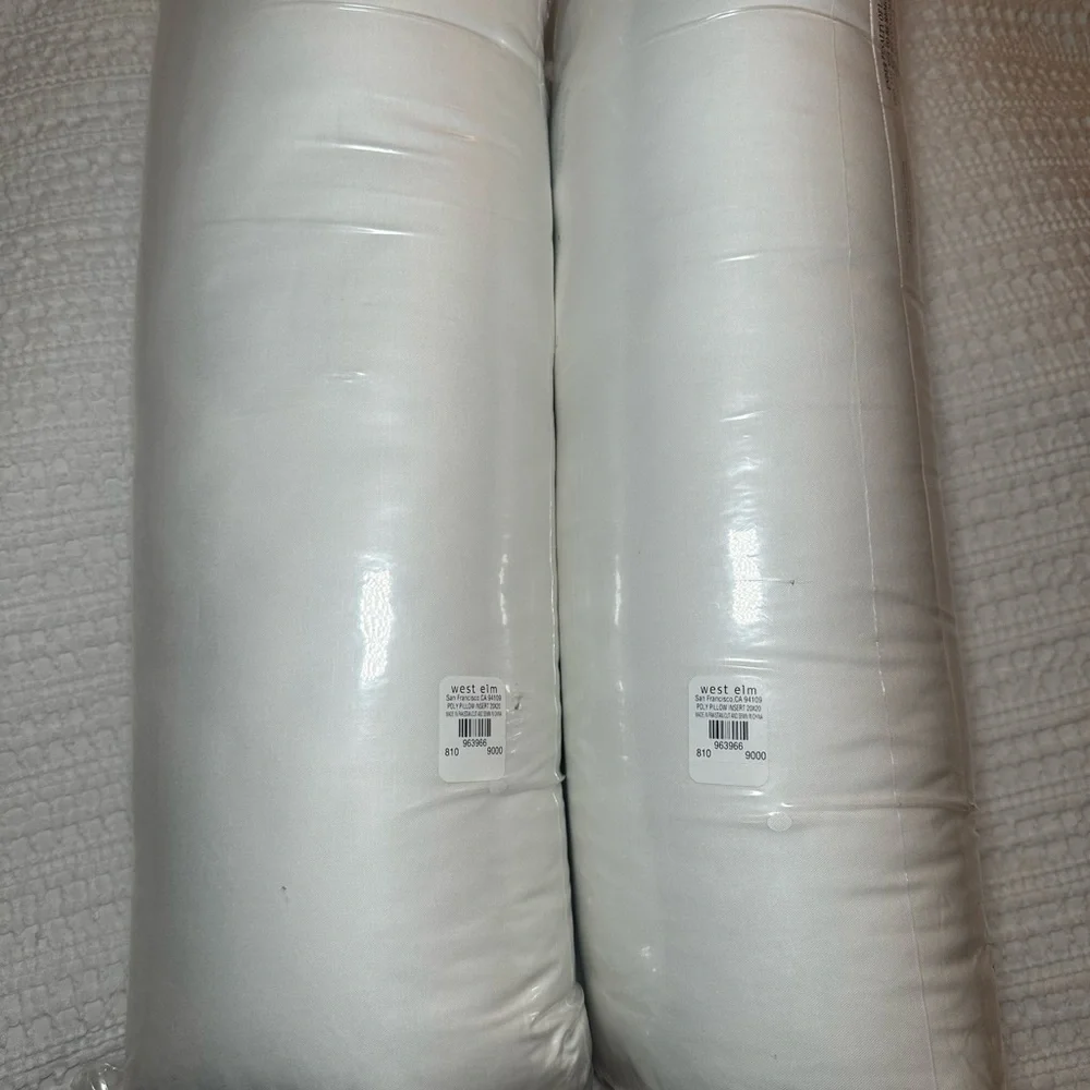 WEST ELM Down Alternative Pillow Insert White 20”x20” Set of 2
